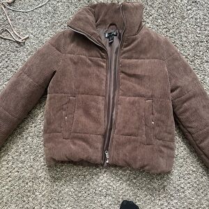 Brown Corduroy Puffer Jacket